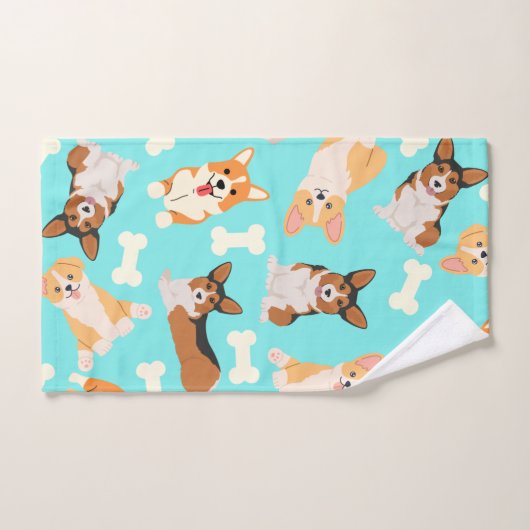 Corgi Pattern Badhandtuch Set (Handtuch)