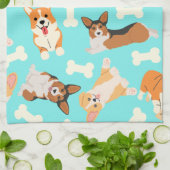 Corgi Pattern Geschirrtuch (Gefaltet)