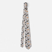 Corgi Pattern Gray Krawatte (Rückseite)