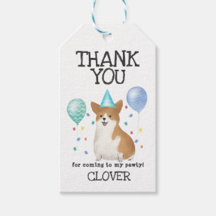 Corgi Pawty Dog Geburtstag Vielen Dank für Ihr Gef Geschenkanhänger