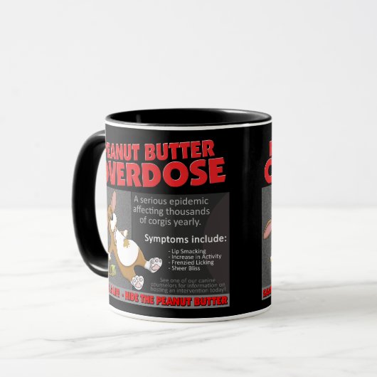 Corgi PB Überdosis Tasse (Vorderseite Links)