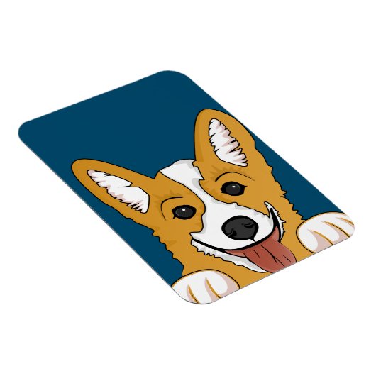 Corgi Peeking Magnet (Rechte Seite)