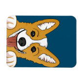 Corgi Peeking Magnet (Horizontal)