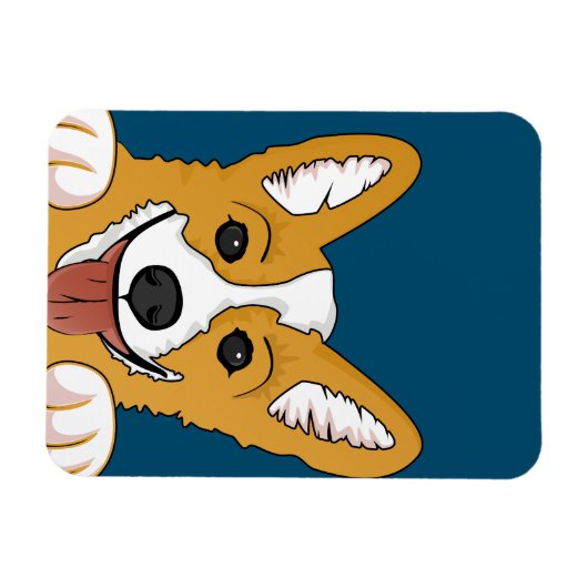 Corgi Peeking Magnet (Horizontal)