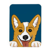 Corgi Peeking Magnet (Vertikal)