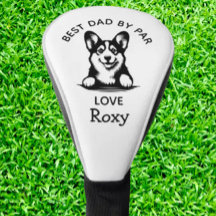 Corgi Peeking Puppy individueller Golf Head Cover