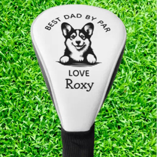 Corgi Peeking Puppy individueller Golf Head Cover Golf Headcover