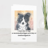 Corgi-Pelzbaum Feiertagskarte (Rückseite)