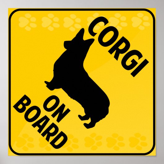Corgi (Pembroke) an Bord Poster (Vorne)