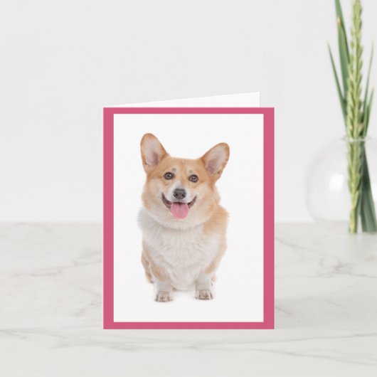 Corgi ( Pembroke ) Welpe Hund Blank Note Card Karte (Vorderseite)