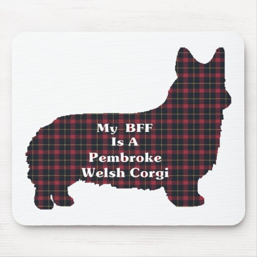 Corgi Pembroke Welsh BESTE FREUNDIN Geschenke Mousepad (Vorne)