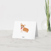 Corgi (Pembroke Welsh) Welpe Hund Note Card Karte (Rückseite)