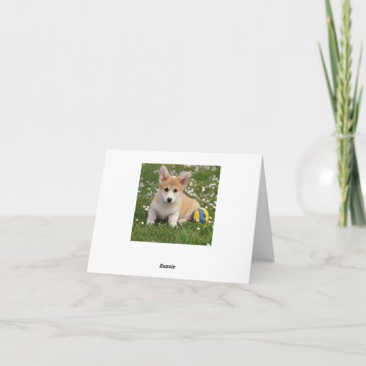 Corgi (Pembroke Welsh) Welppy Dog Note Card Dankeskarte (Rückseite)