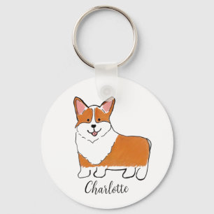 Corgi personalisiert schlüsselanhänger