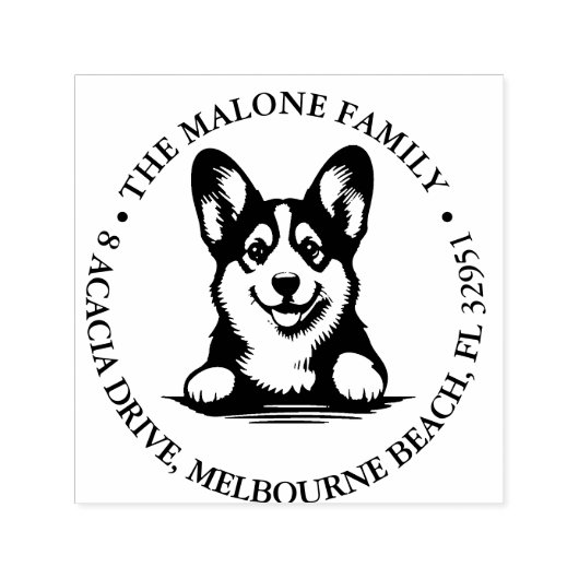 Corgi Personalisiert Theme Permastempel (Design)