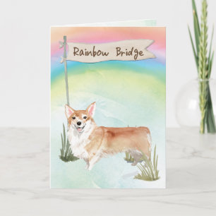 Corgi Pet Beileid über Regenbogenbrücke Karte