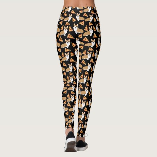 Corgi Pizza-Leggings Leggings (Rückseite)