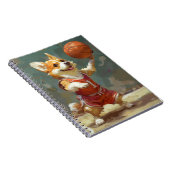 Corgi Playing Basketball Notizblock (Rechte Seite)