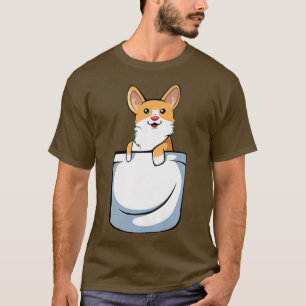 Corgi Pocket Funny Dog Lover Doggie Paw Puppy H T-Shirt