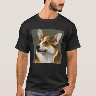 Corgi-Porträt königliche Staats Hunde Tri-Farben r T-Shirt