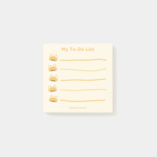 Corgi Post-it Klebezettel (Vorderseite)