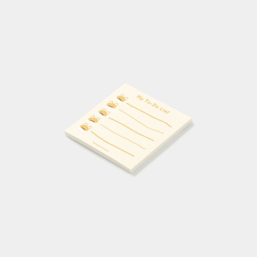 Corgi Post-it Klebezettel (angewinkelt)