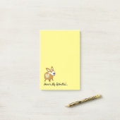Corgi Post-It® Notes, 4" x 6" Post-it Notes Klebezettel (Auf Schreibtisch)
