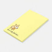 Corgi Post-It® Notes, 4" x 6" Post-it Notes Klebezettel (angewinkelt)
