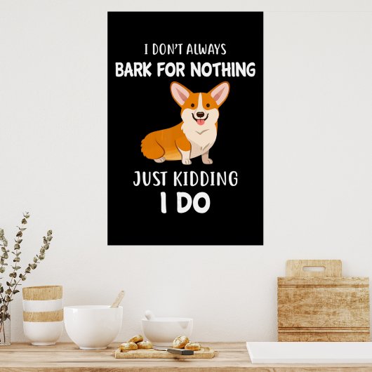 Corgi Poster (Küche)