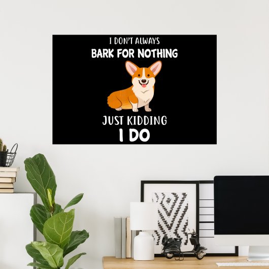 Corgi Poster (Heimbüro)