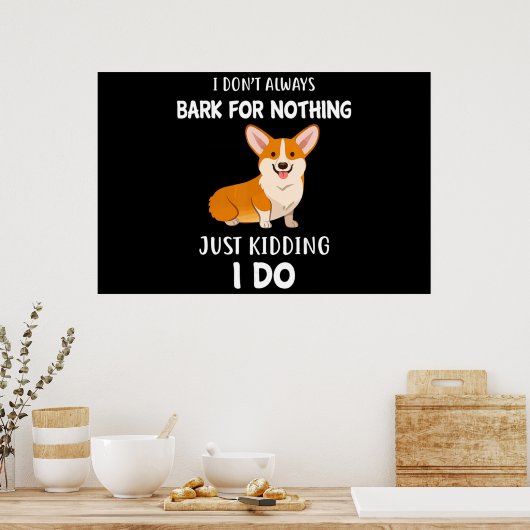 Corgi Poster (Küche)