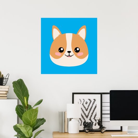 Corgi Poster (Heimbüro)
