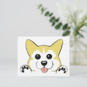 Corgi Postkarte (Stehend Vorderseite)