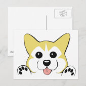 Corgi Postkarte (Vorne/Hinten)