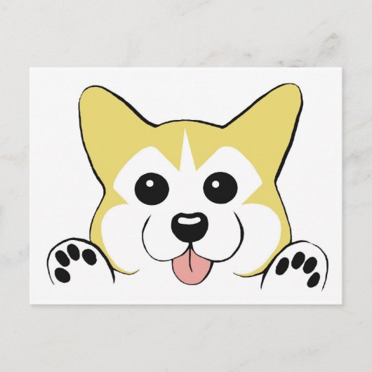 Corgi Postkarte (Vorderseite)