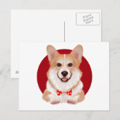 Corgi Postkarte (Vorne/Hinten)
