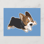 Corgi Postkarte (Vorderseite)