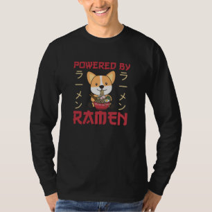 Corgi Powered by Ramen Niedlich Kawaii Noodle T-Shirt