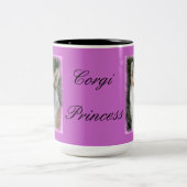 Corgi-Prinzessin Zweifarbige Tasse (Mittel)