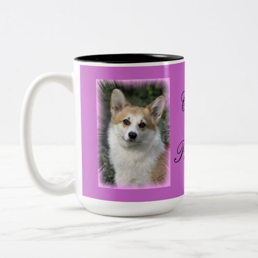 Corgi-Prinzessin Zweifarbige Tasse (Links)
