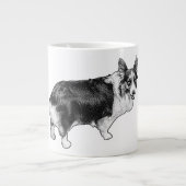 Corgi Prism Holiday Wink Jumbo-Tasse (Vorderseite)