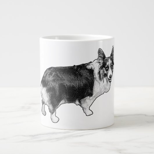 Corgi Prism Holiday Wink Jumbo-Tasse (Vorderseite)