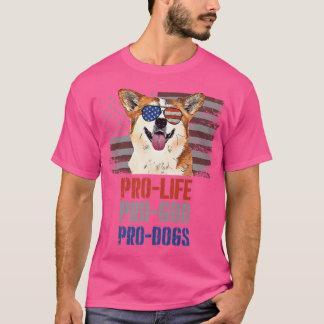 Corgi Pro Life Pro God Pro Hunde-597 T-Shirt
