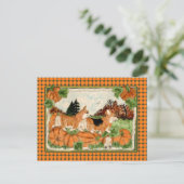 Corgi Pumpkin Patch Postcard Postkarte (Stehend Vorderseite)
