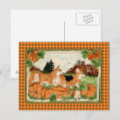 Corgi Pumpkin Patch Postcard Postkarte (Vorne/Hinten)