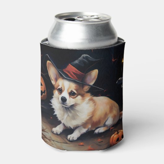 Corgi Pumpkins Halloween Beängstigend Dosenkühler (Kanne Vorderseite)
