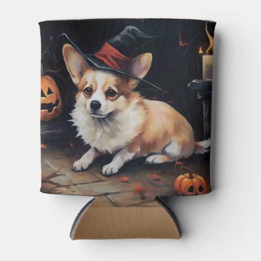 Corgi Pumpkins Halloween Beängstigend Dosenkühler (Vorderseite)