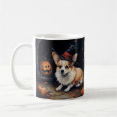 Corgi Pumpkins Halloween Beängstigend Kaffeetasse (Links)