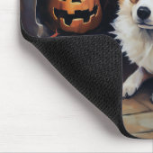 Corgi Pumpkins Halloween Beängstigend Mousepad (Ecke)