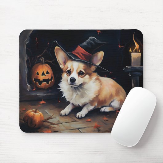 Corgi Pumpkins Halloween Beängstigend Mousepad (Mit Mouse)